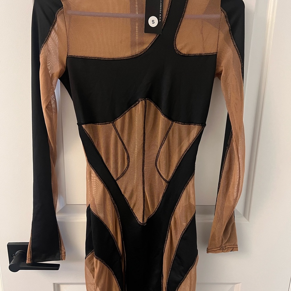 Posh by V sheer cut out dress